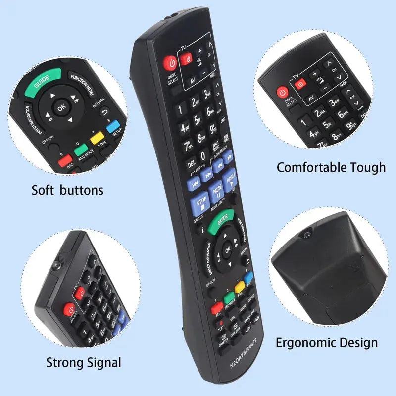 N2QAYB000479 New Remote Control Compatible with Panasonic DVD Recorder DMR-XW380 DMR-XW385 DMR-XW390 DMR-XW480 DMR-XW380GL Magic Remotes