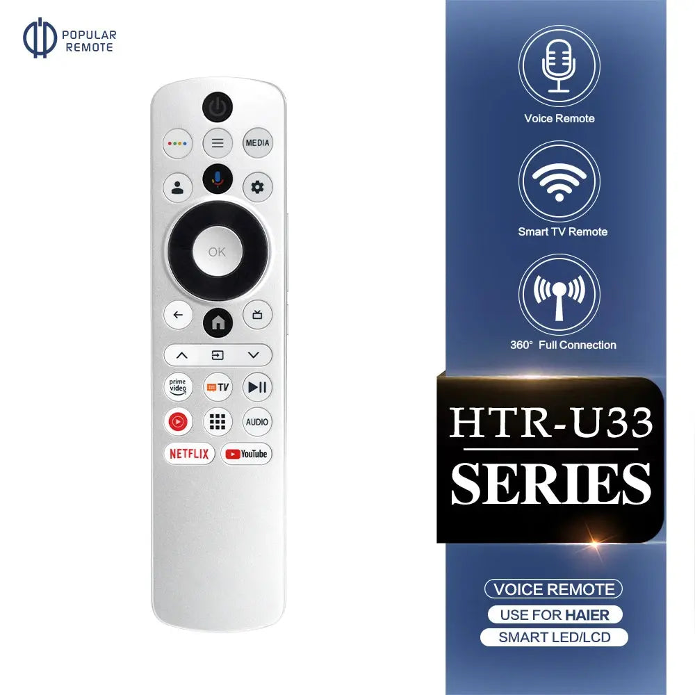 HTR-U33 Voice Remote Control Suitable For Haier 65C10 65S9QT 55S9QT 75S800QT 65S800QT 65Q6 OLED TV Magic Remotes