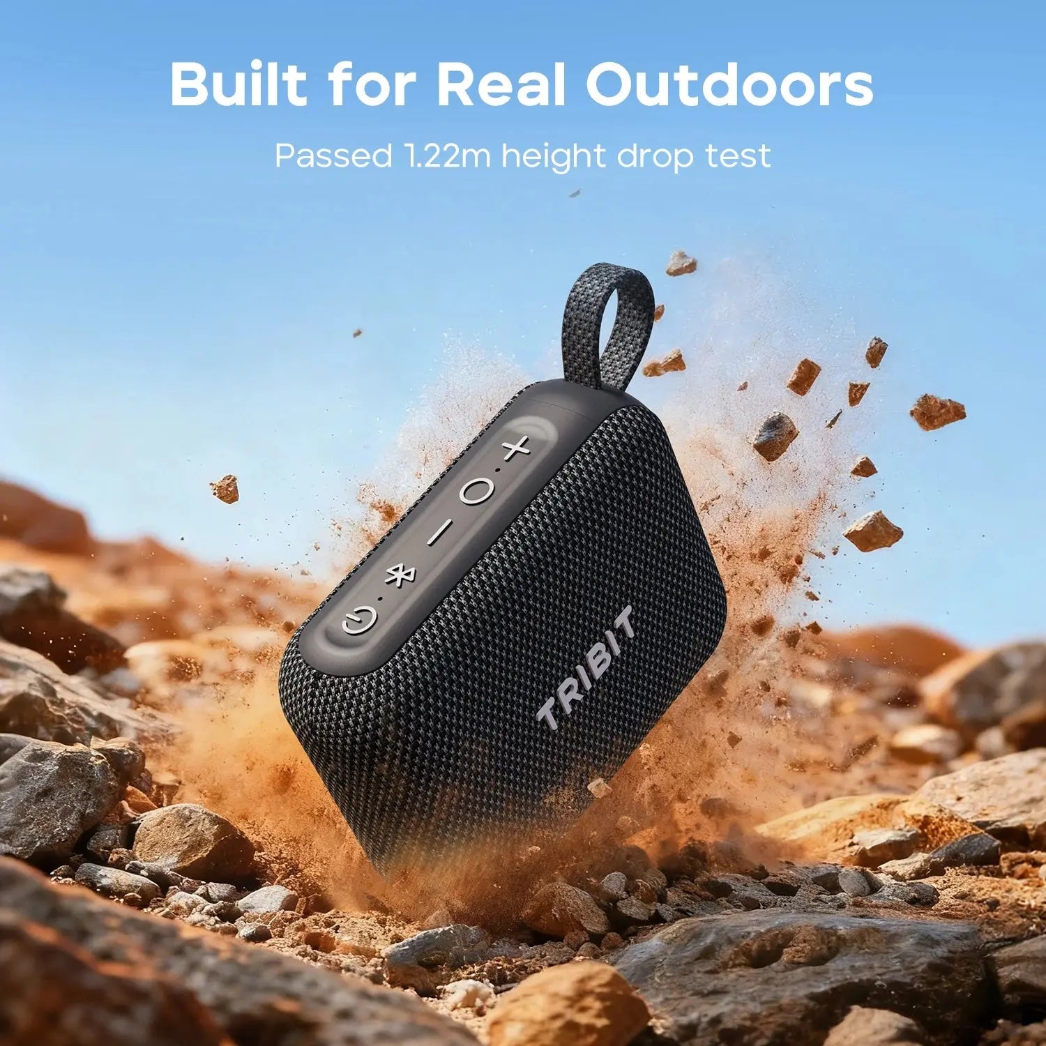 Tribit PocketGo Portable Bluetooth Speaker IP68 Waterproof BT 6.0 Built-in Mic TWS App EQ for Outdoor, Pool Party, Camping, Travel - Magic Remotes