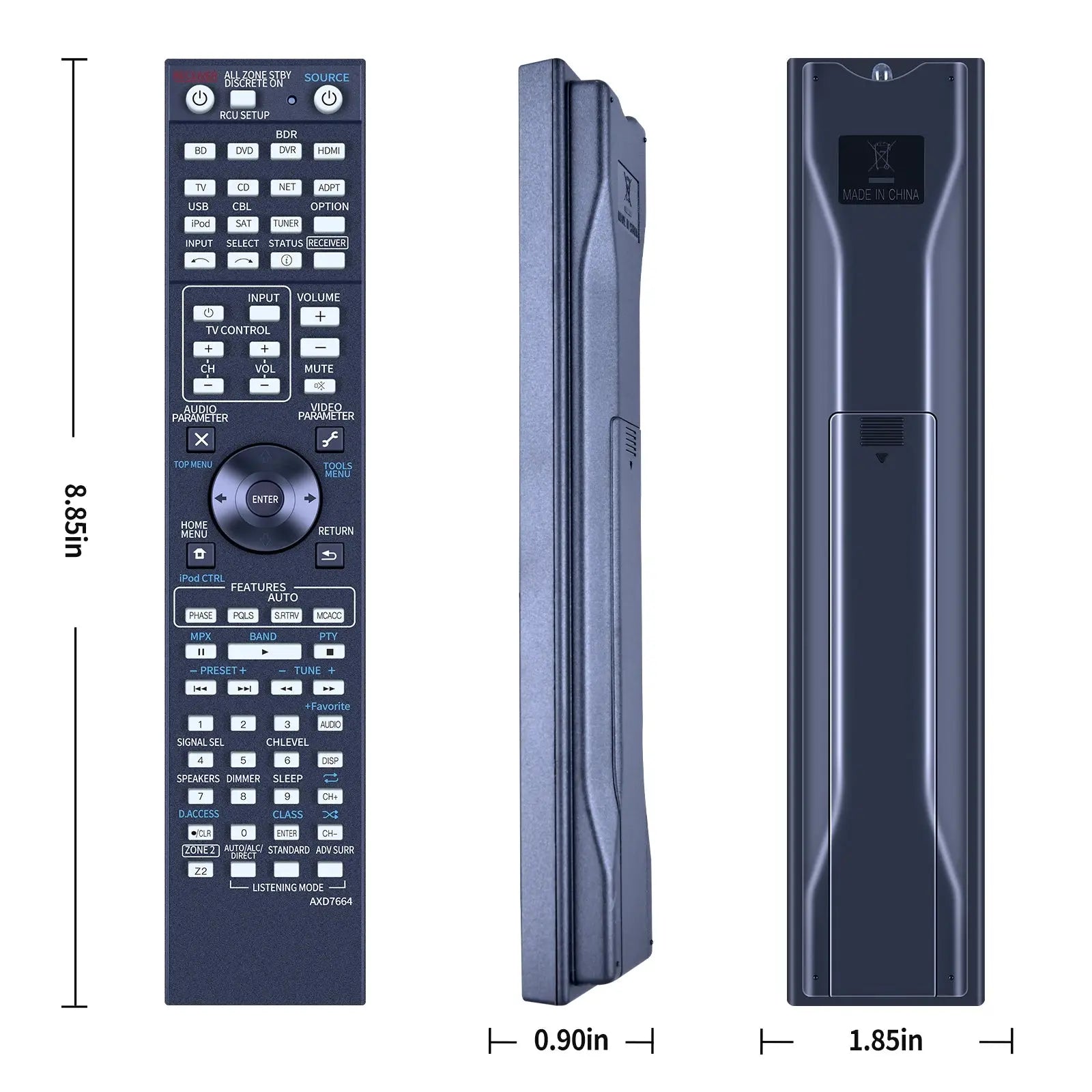 AXD7664 Remote Control For Pioneer Audio Receiver VSX1027 VSX1027K VSX1122 VSX60 Magic Remotes