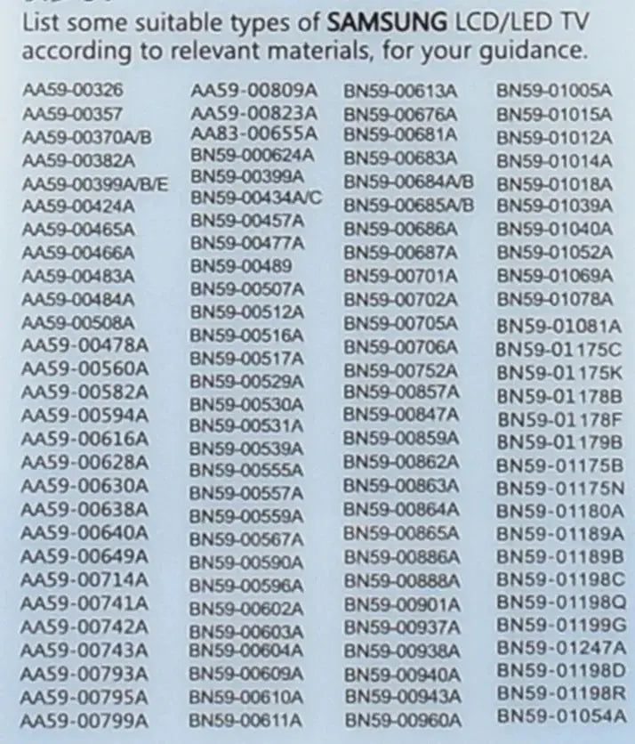 Remote Control for Samsung LED/LCD TV Replace AA59-00741 BN59-01175N Magic Remotes