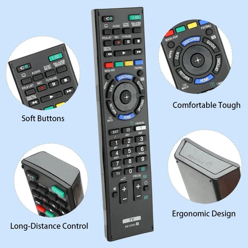 RM-ED061 Remote Control For Sony TV KD-49X8505B KD-55X8505B KD-55X9005B KD-65X8505B KD-65X9005B KD-70X8505B KD-65S9005B Magic Remotes