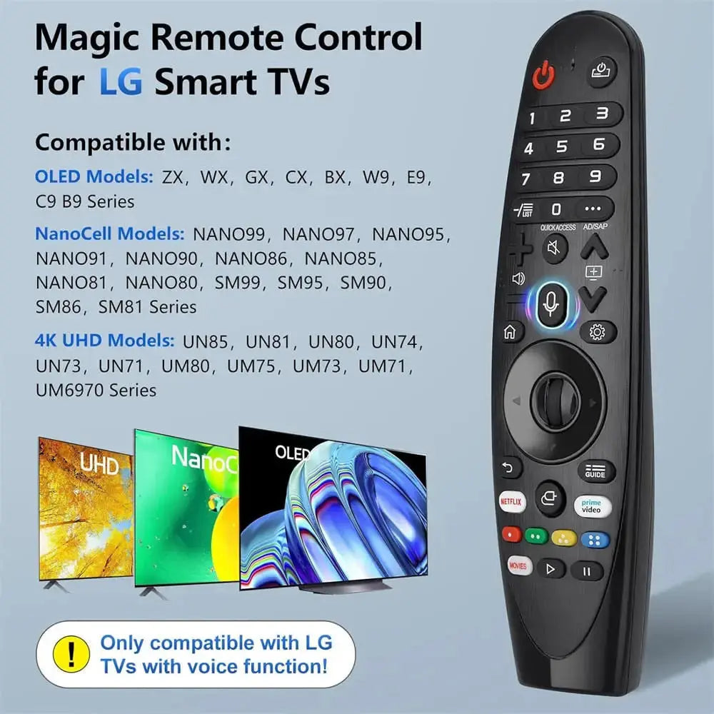 Replacement Magic Remote Control for LG Smart TVs (2017-2020 Models) - Compatible with UHD, OLED, QNED, NanoCell TVs - Includes Pointer and Voice Function Magic Remotes