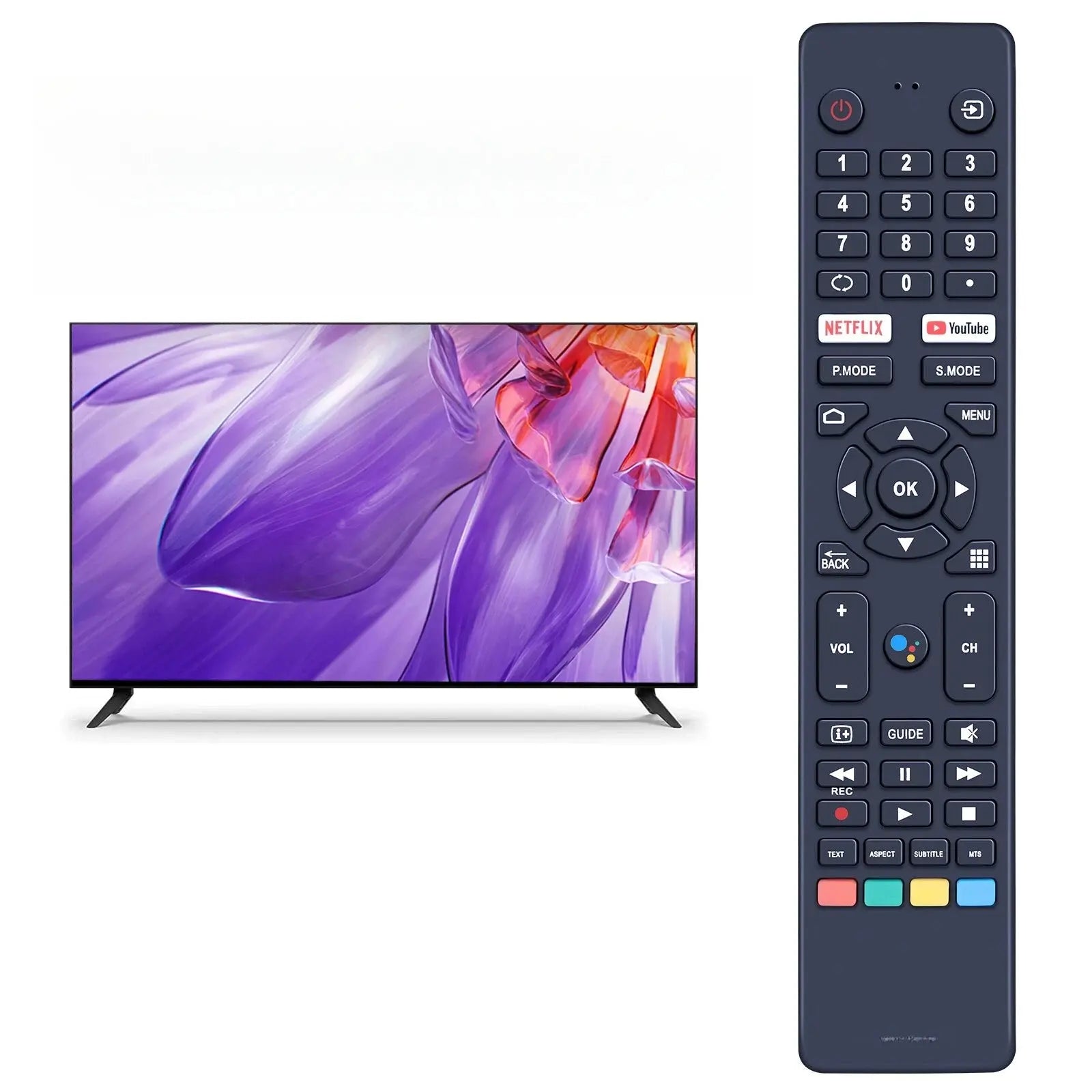 Remote Control For VEON Hitachi KONKA 50QLEDSM20 55QLEDSM20 58QLEDSM20 65QLEDSM20 75QLEDSM20 Smart 4K UHD LED HDTV Android TV - Magic Remotes
