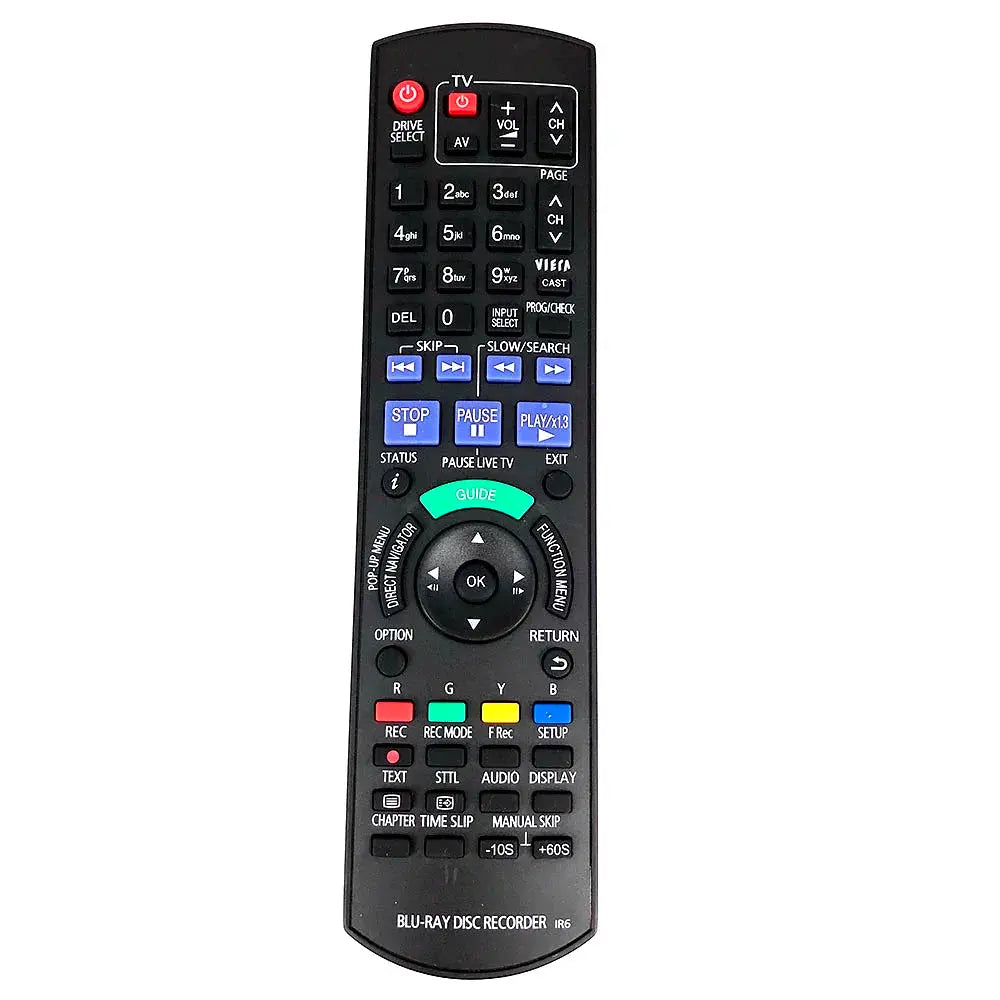 Remote Control for Panasonic Blu-ray Disc Recorders Compatible with Models: DMR-XW380, DMR-XW385, DMR-XW390, DMR-XW480 Magic Remotes