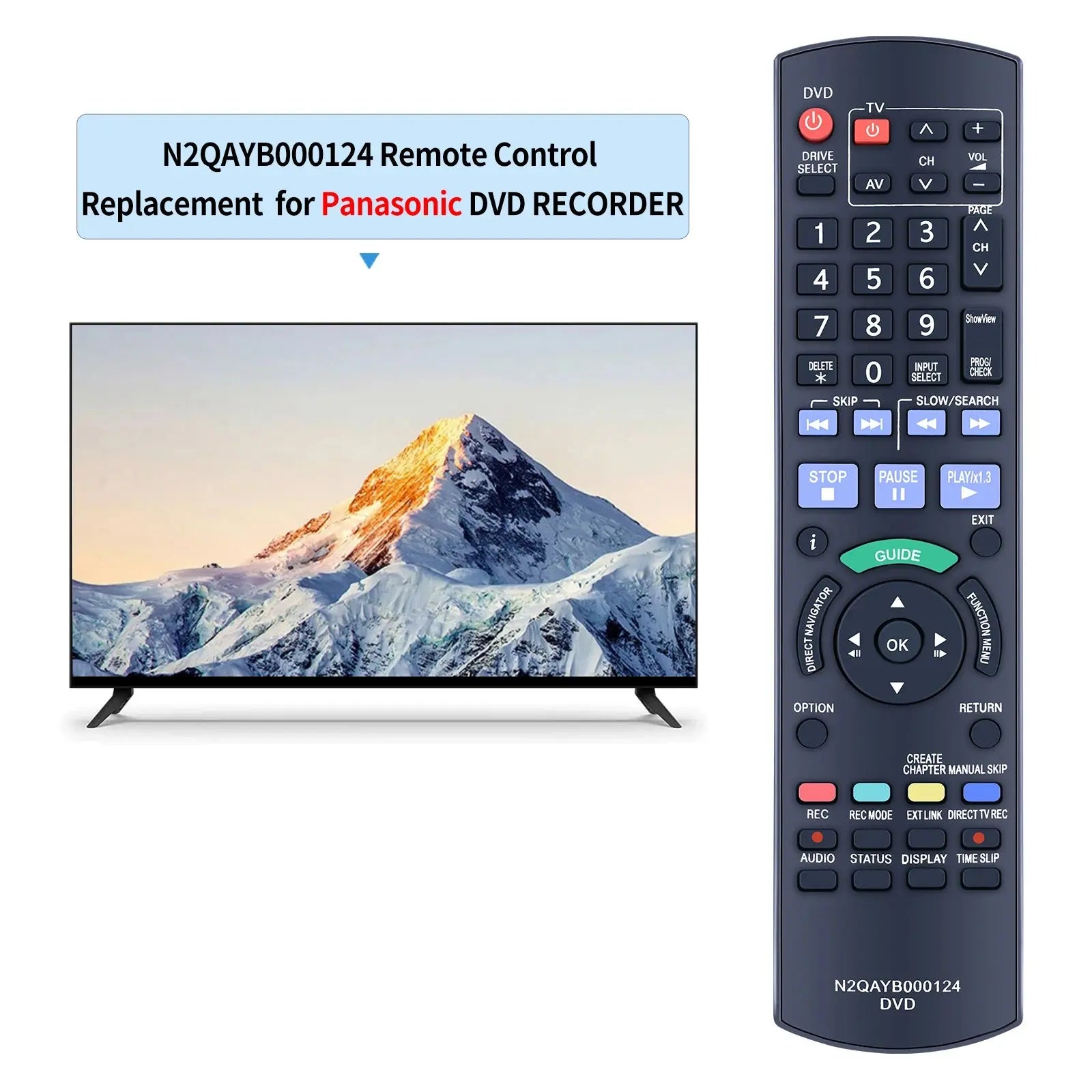 Remote Control N2QAYB000124 For Panasonic DVD N2QAYB000125 Magic Remotes