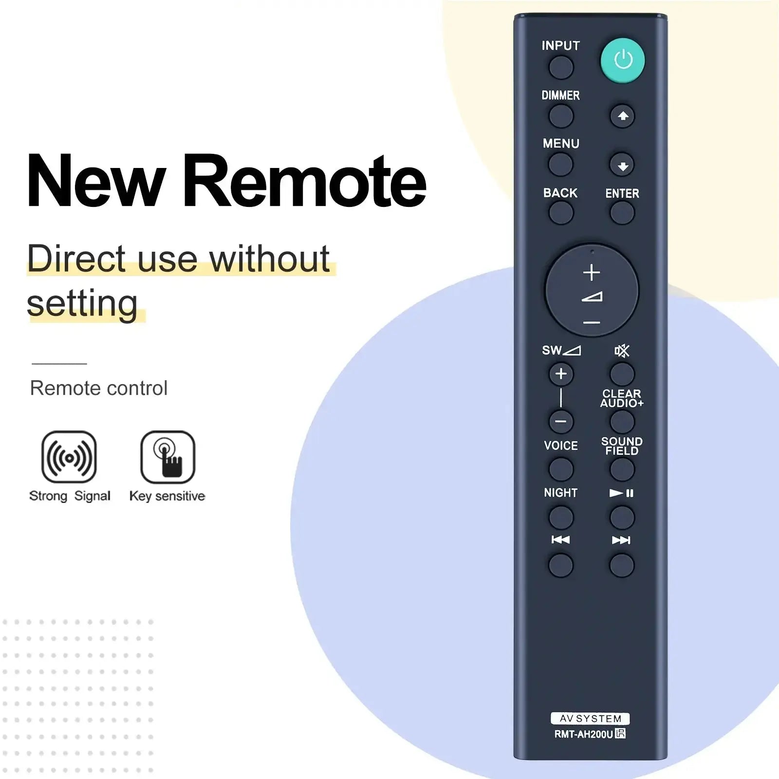New RMT-AH200U Remote Control For Sony Sound Bar HT-CT390 HT-RT3 SA-CT390 SA-WRT3 Magic Remotes