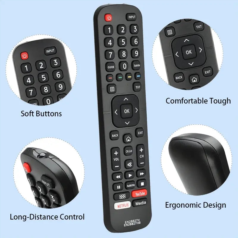 EN2BB27H EN2BB27HB Remote Control For Hisense FHD UHD Smart TV H32A5600 H32A5800 H39A5600 H43A5600 H43A6100 H43A6120 H50A6100 Magic Remotes