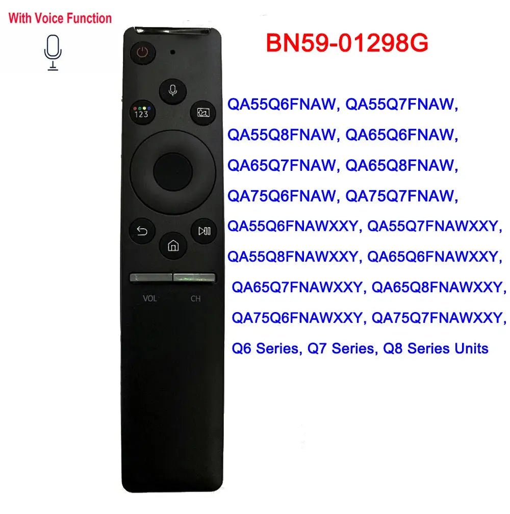 Original/Copy Voice Remote Control for Samsung Smart TVs Compatible with Models: BN59-01265A, BN59-01266A, BN59-01298C, BN59-01298G, BN59-01312B, BN59-01312F Magic Remotes