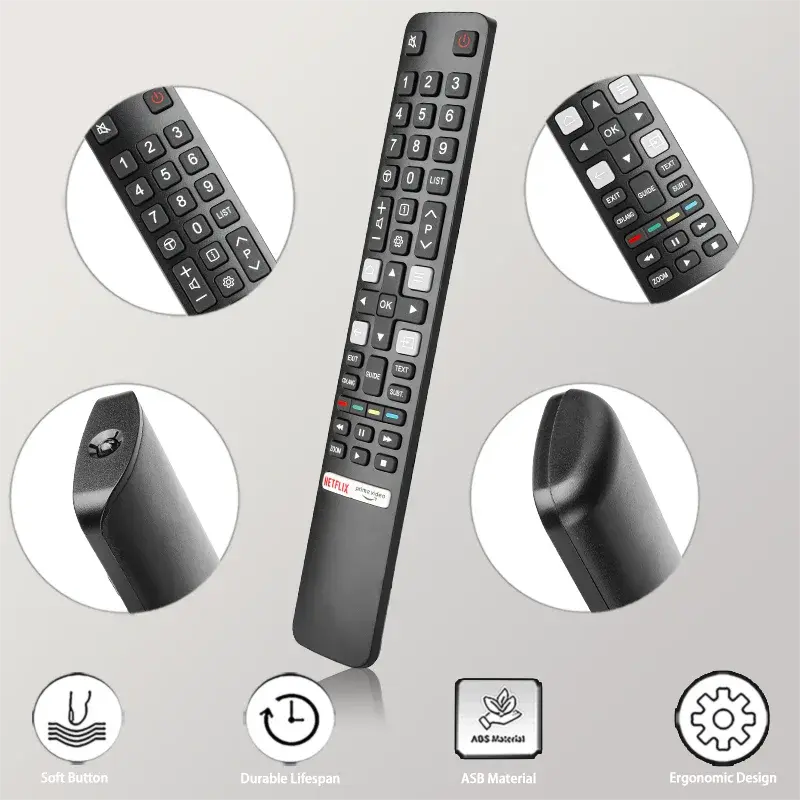 RC802N YUI1 For TCL Remote Control Replacement With Netflix Button, For TCL TV Controller RC802N ARC802N RC802N YAI2 32ES560 Magic Remotes