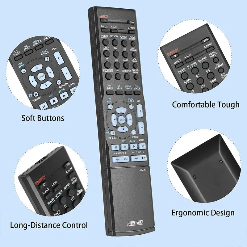 AXD7631 Remote Control For Pioneer AV Receiver VSX-S300 VSX-S310 VSX-S300-K VSX-S300-S VSX-S500-S VSX-S500-K VSX-S300-K/SYXCN8 Magic Remotes