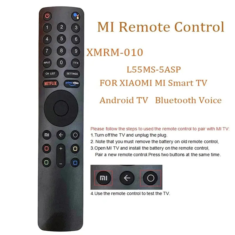 1pc New XMRM-010 Bluetooth Voice Remote Control For Xiaomi MI TV 4S Android Smart TVs L65M5-5ASP MI P1 32 MI Box Magic Remotes
