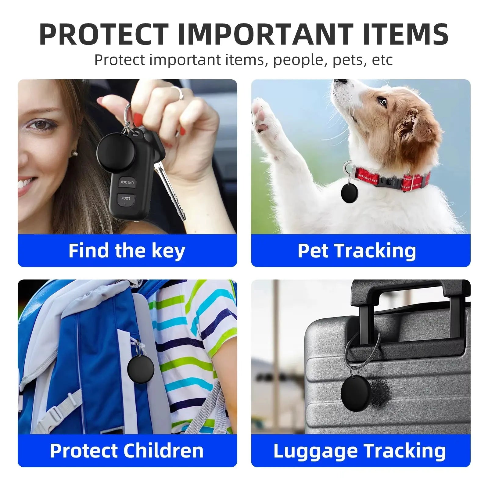 Google Find My Gps Tracker Android Smart Activity Trackers Wearable Devices Android Finder Tag Car For key Bag wallet - Magic Remotes