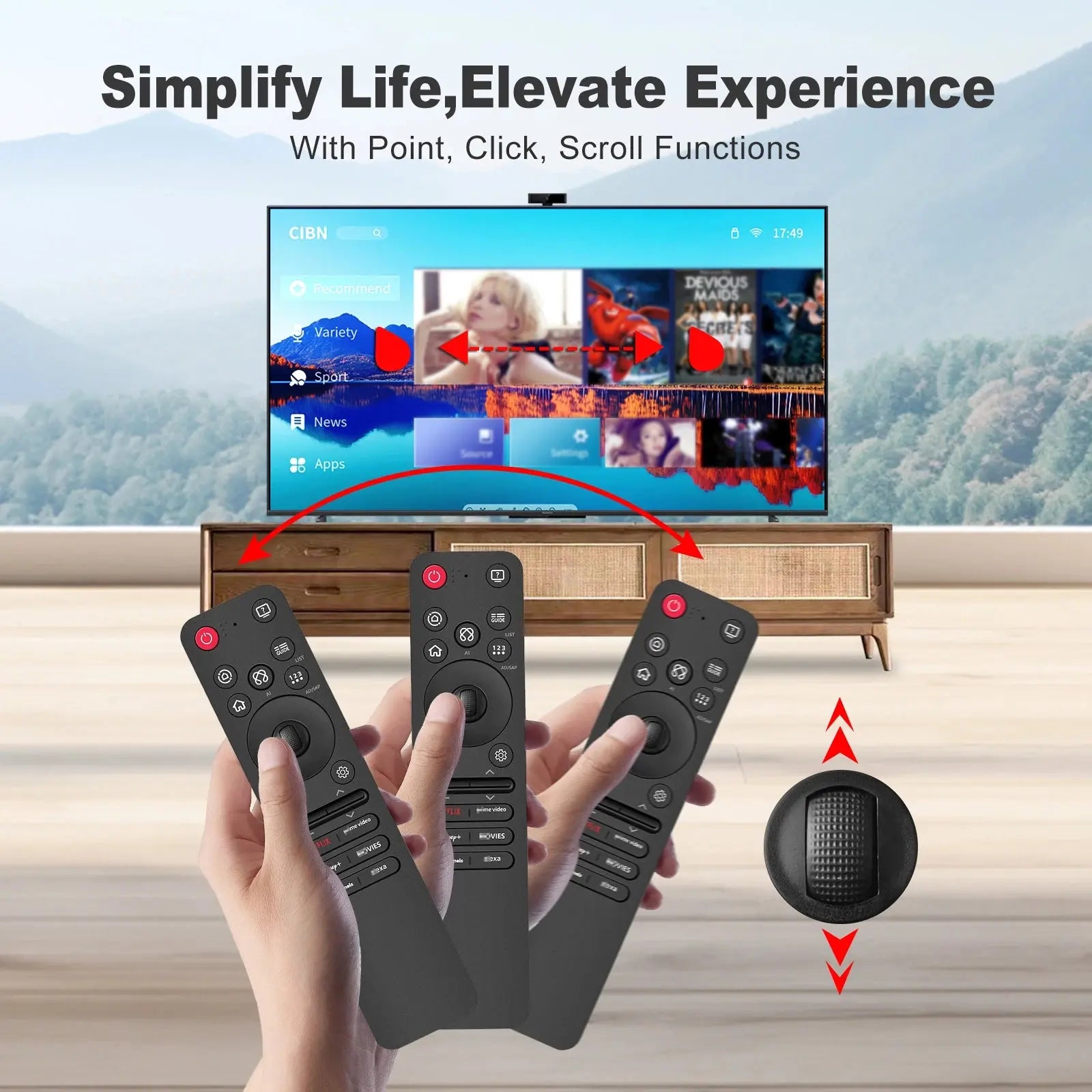 MR-25GA Voice Magic Remote for LG OLED QNED NanoCell Smart TV Magic Remote Replacement AN-MR20GA MR19BA MR18BA - Magic Remotes