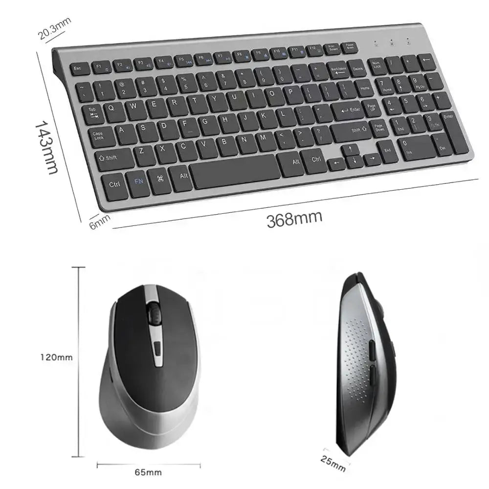 English Russian French Spanish Italy UK German Wireless Keyboard and  Mouse Combo 2.4G USB Silent Keyboard Set for Laptop PC Magic Remotes