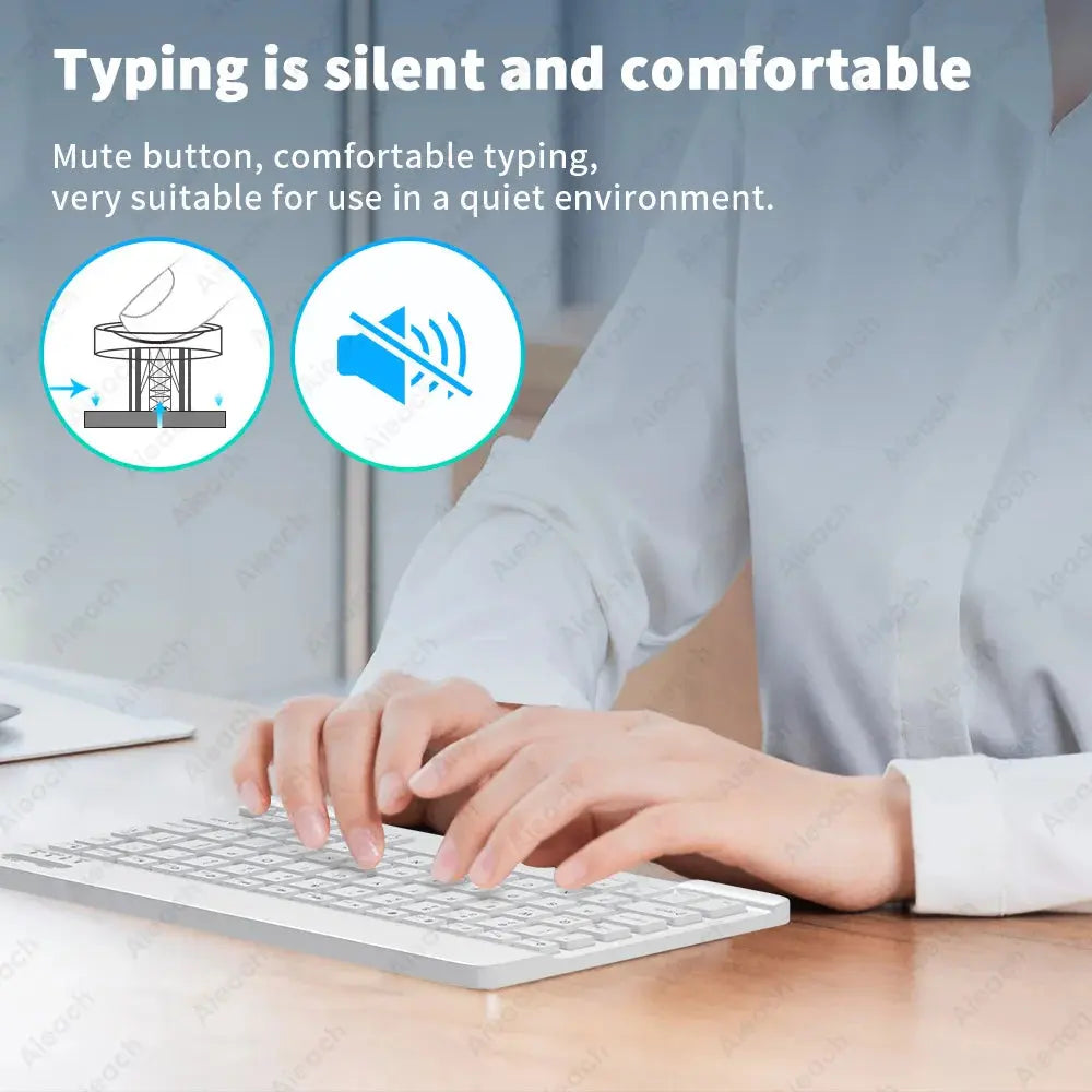 Keyboard For Tablet Android iOS Windows Wireless Mouse Keyboard Bluetooth-compatible Rainbow Backlit Keyboard For iPad Phone - Magic Remotes