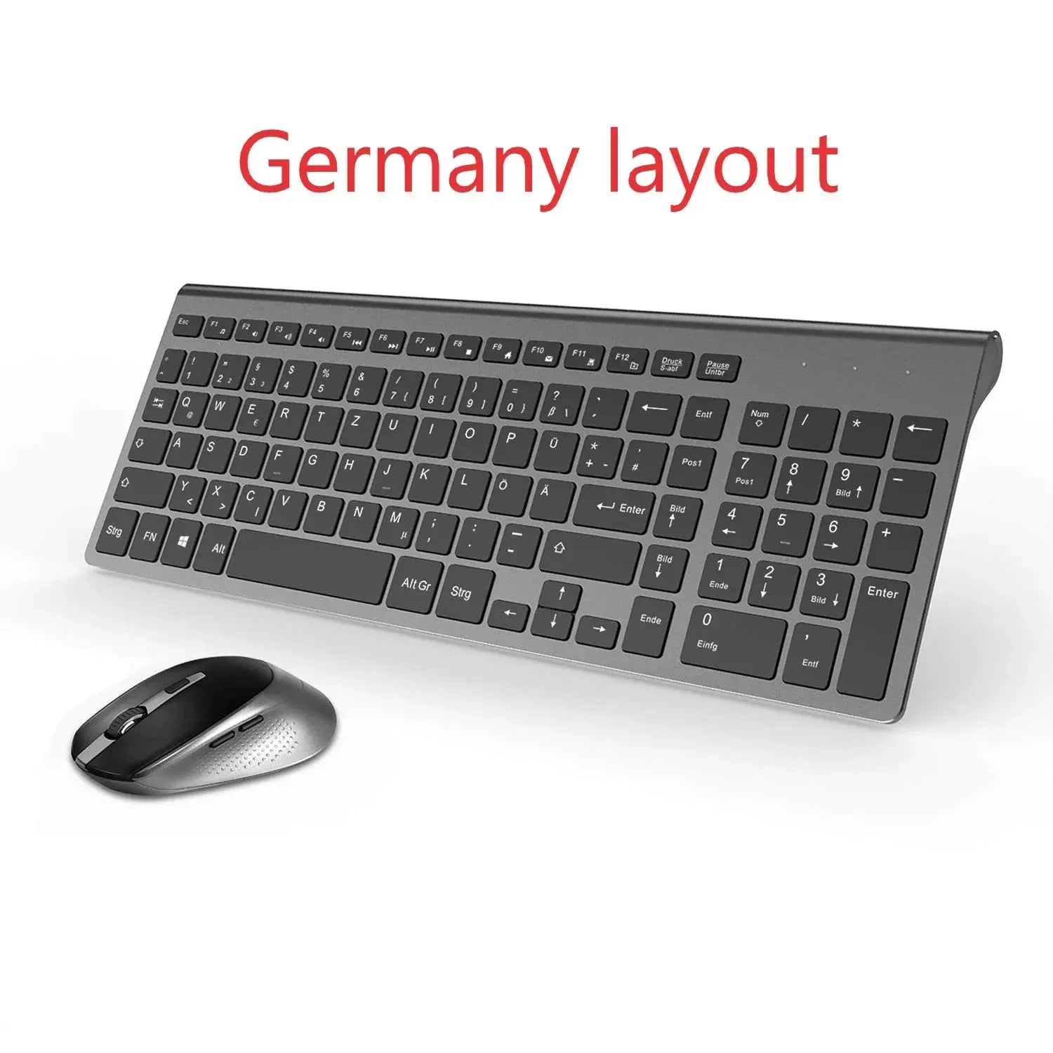 English Russian French Spanish Italy UK German Wireless Keyboard and  Mouse Combo 2.4G USB Silent Keyboard Set for Laptop PC Magic Remotes