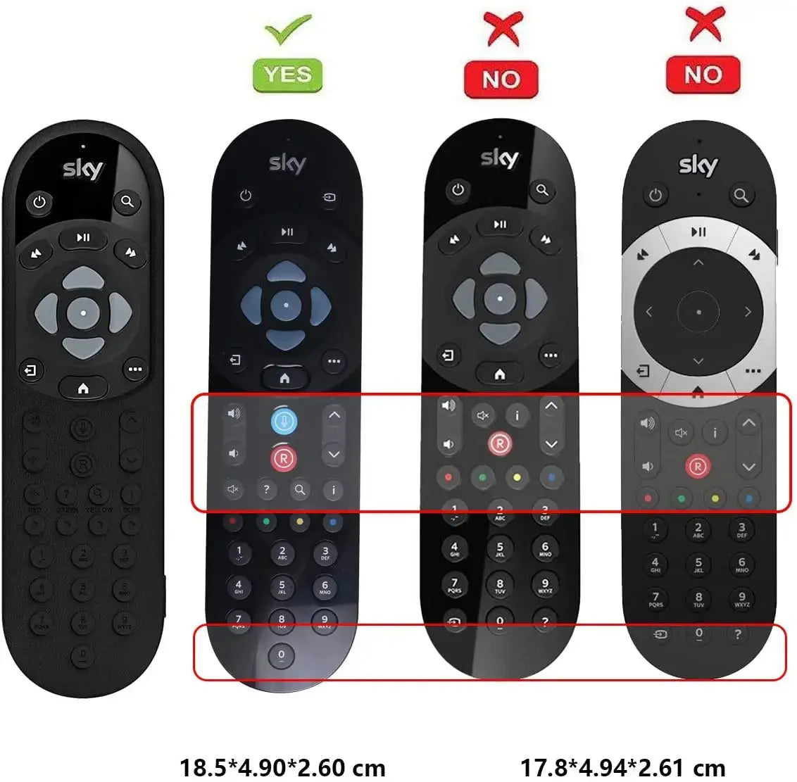 Cover for SKY Q Wifi IR Enabled Remote Control EC201 With Voice Search Case For SKY Q Mini Box Or SKY Q Satellite Boxes - Magic Remotes