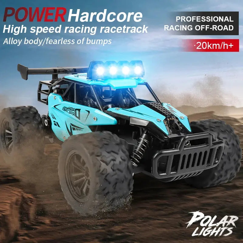 Remote Control Car RC Drift Racing 1:16 Vehicle Off Road Alloy 2.4G Radio High-Speed Trucks With LED Light Climbing Gift Kid Toy - Magic Remotes