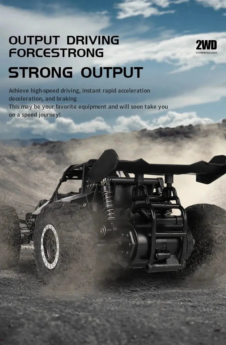 Remote Control Car RC Drift Racing 1:16 Vehicle Off Road Alloy 2.4G Radio High-Speed Trucks With LED Light Climbing Gift Kid Toy - Magic Remotes