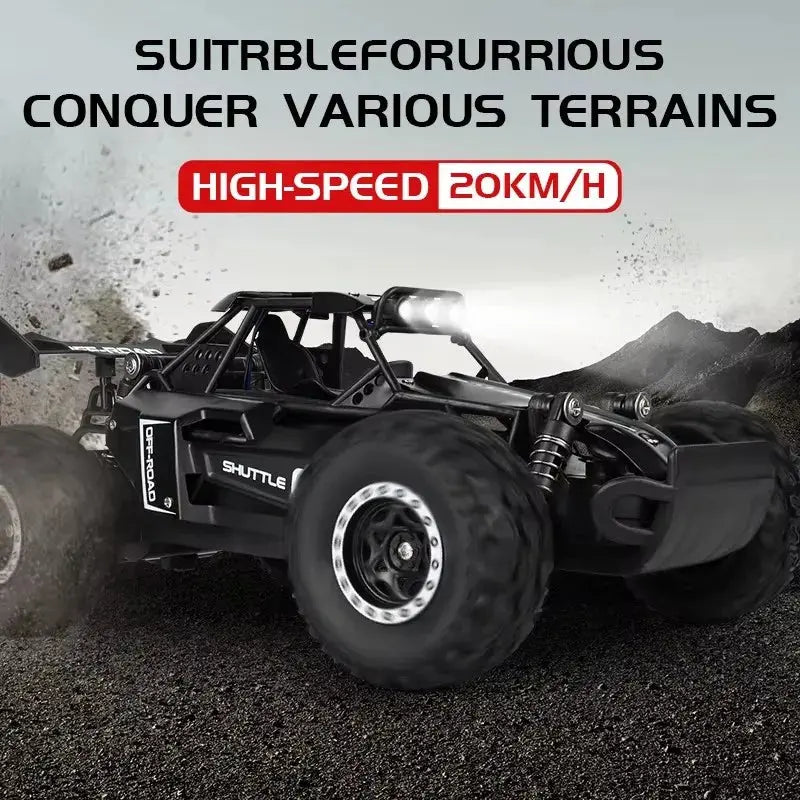 Remote Control Car RC Drift Racing 1:16 Vehicle Off Road Alloy 2.4G Radio High-Speed Trucks With LED Light Climbing Gift Kid Toy - Magic Remotes