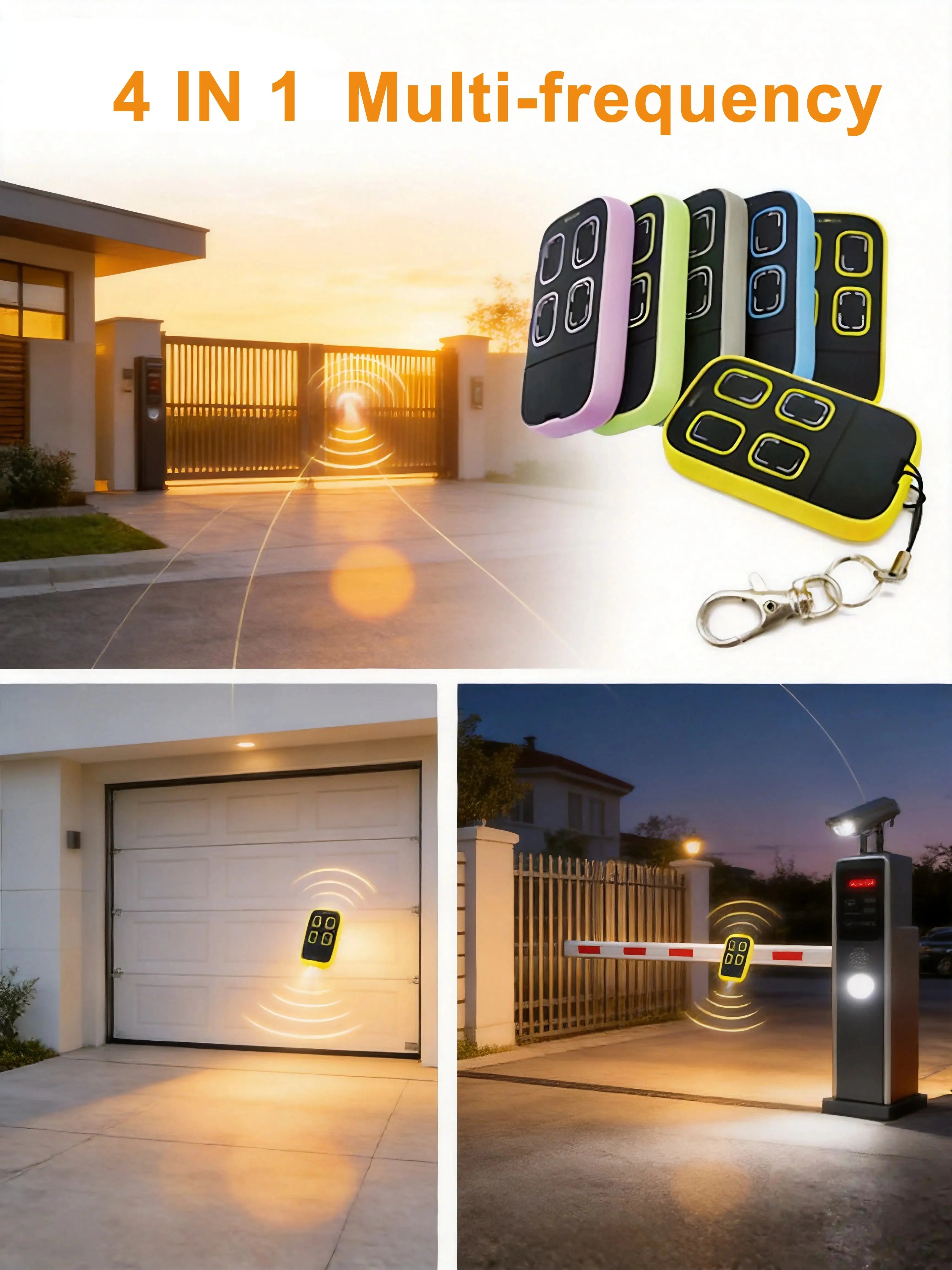 Universal Multi-frequency Garage Door Remote Controle 280-868MHz 433MHz 315MHz 390MHz Compatible with Gates Duplicators Copiers Magic Remotes