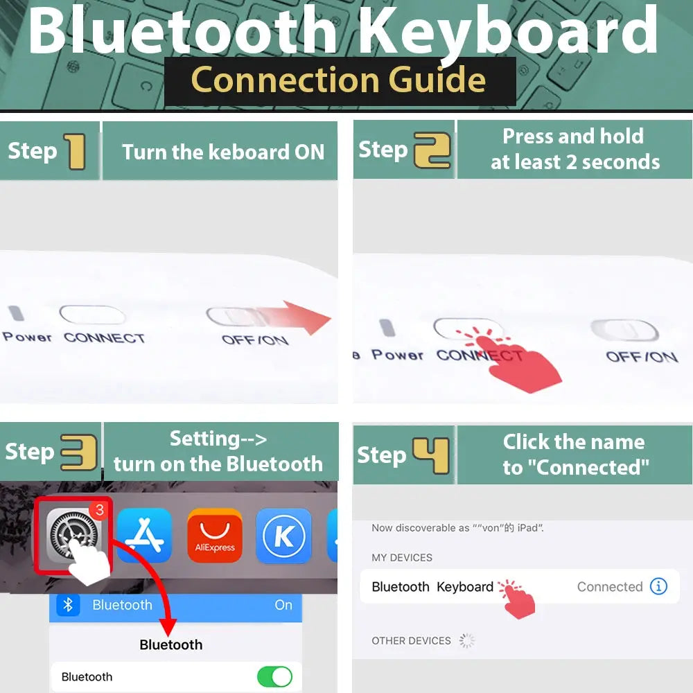 Mini Wireless Keyboard Bluetooth Keyboard For ipad Phone Tablet Portable Bluetooth Keyboard and Mouse For Samsung Xiaomi Android - Magic Remotes