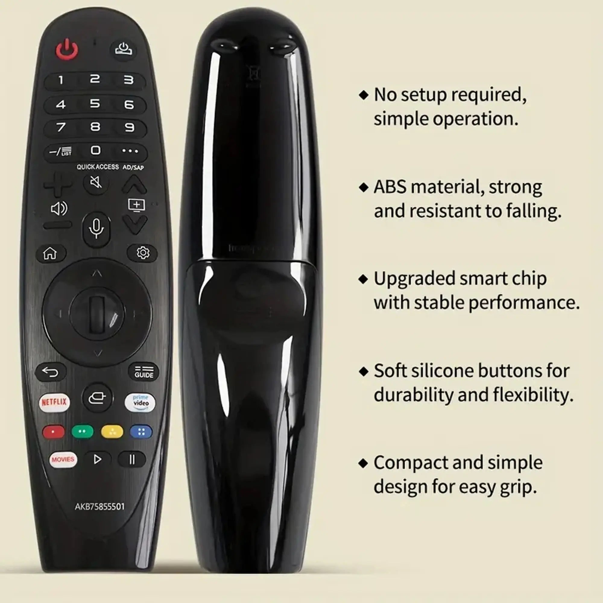 Universal Magic Remote Control for Smart TV With/without Voice And Pointer Feature Replacement for AKB75855501 MR20GA MR21GA MR1 Magic Remotes