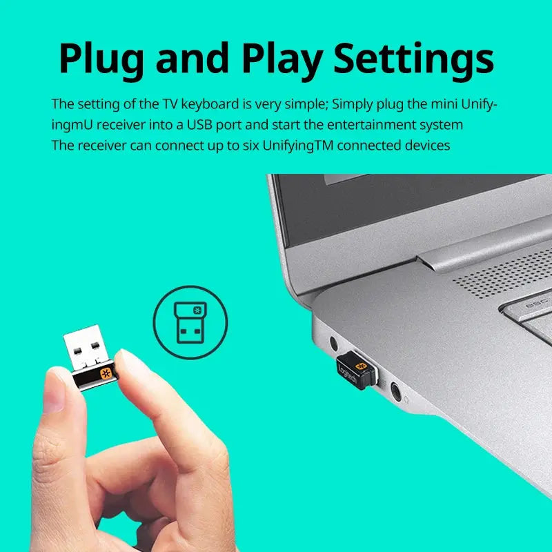 Logitech K400 Plus Wireless Keyboard Touchpad TV Compatible Long Battery Life for Windows Android TV - Magic Remotes