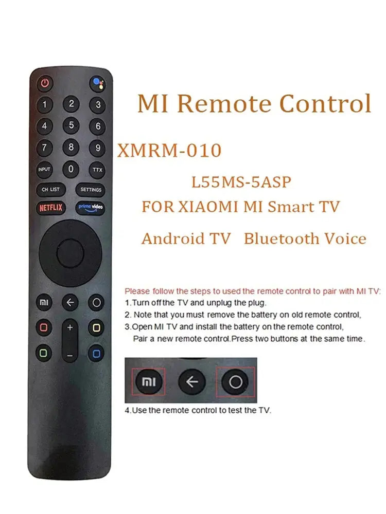1pc New XMRM-010 Bluetooth Voice Remote Control For Xiaomi MI TV 4S Android Smart TVs L65M5-5ASP MI P1 32 MI Box Magic Remotes