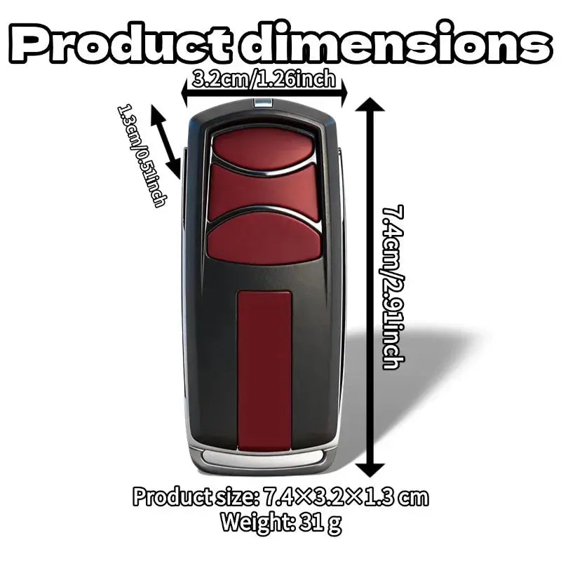 Compatible with LiftMaster 3-Button 433MHz Keychain Transmitter Garage Door Remote Control Universal Security+ 2.0 Opener Remote Magic Remotes