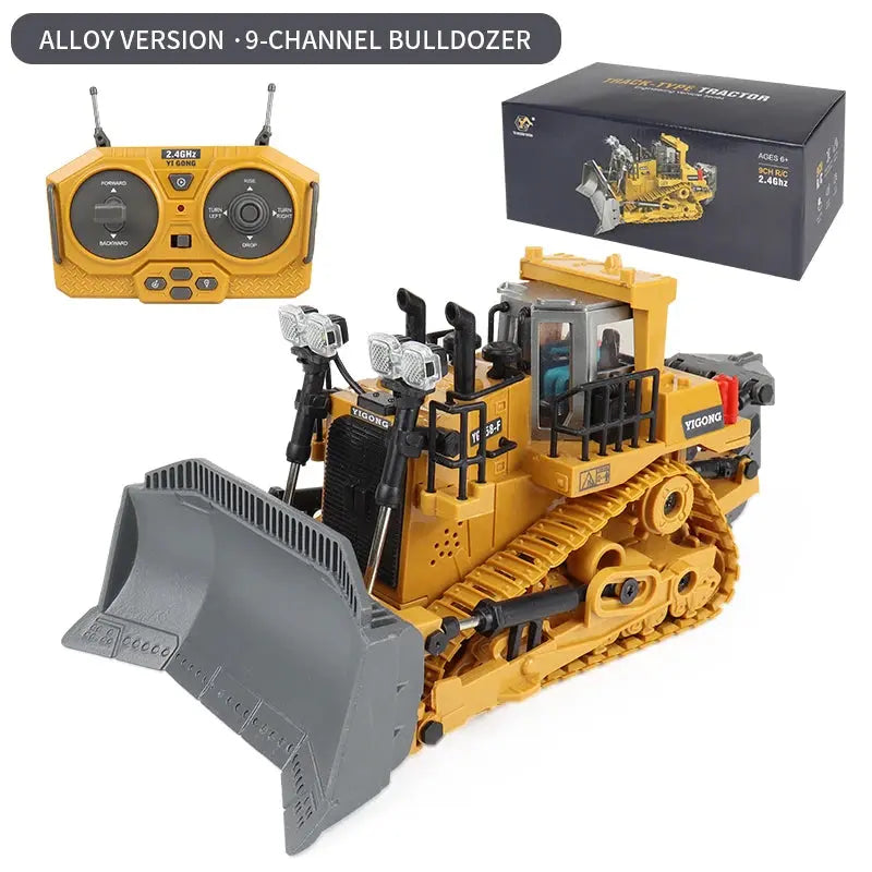 ZWN 2.4G Remote Control Excavator Dump Truck RC Model Car Toy Professional Alloy Plastic Simulation Construction Vehicle for Kid Magic Remotes