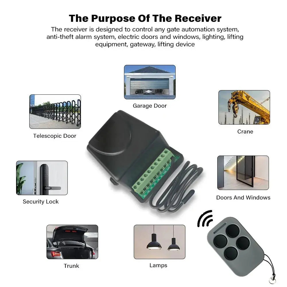 433.92mhz Rolling Code Garage Door Gate Opener Remote Control Magic Remotes