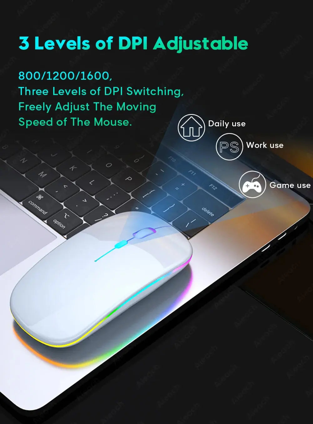Keyboard For Tablet Android iOS Windows Wireless Mouse Keyboard Bluetooth-compatible Rainbow Backlit Keyboard For iPad Phone - Magic Remotes