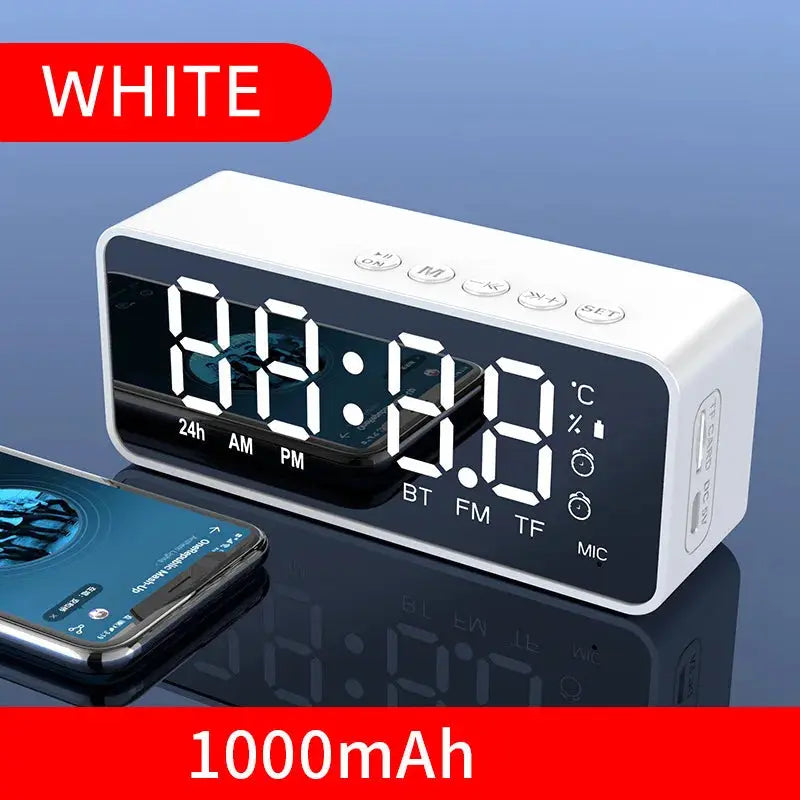 Alarm Clock Radio FM Bluetooth Speaker Portable Subwoofer Caixa De Som Sound Box Music Wireless Mini Woofers Bocina Lamp Column Magic Remotes