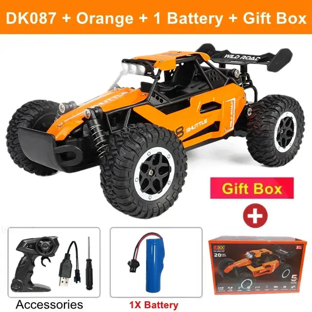 Remote Control Car RC Drift Racing 1:16 Vehicle Off Road Alloy 2.4G Radio High-Speed Trucks With LED Light Climbing Gift Kid Toy - Magic Remotes