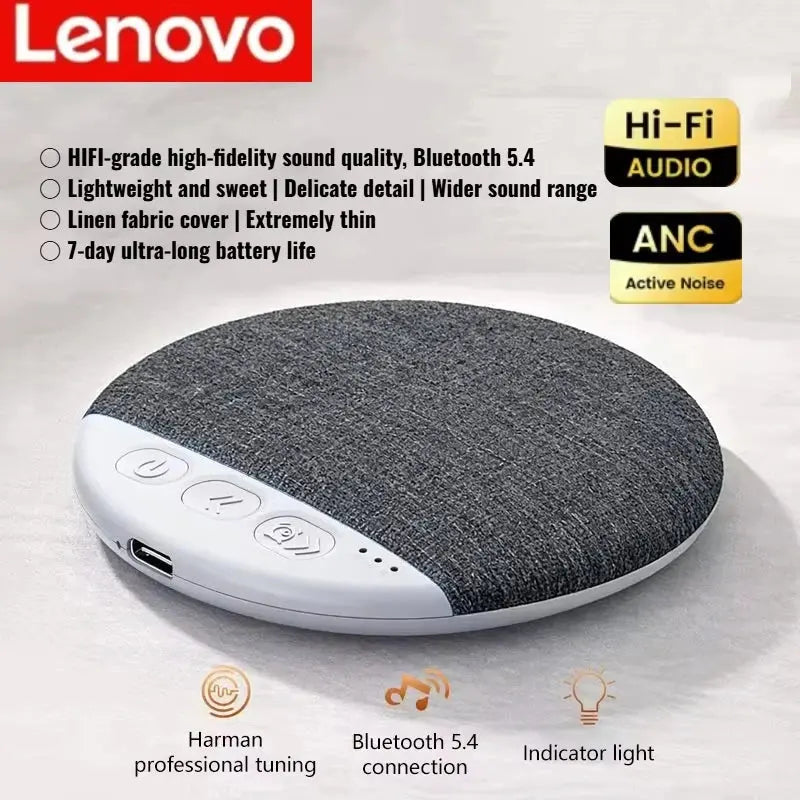Lenovo New Sleeping Bluetooth Speaker Mini Nature Sound White Noise Soundbar Wireless MP3 Music Player Ultra Thin Timed SpeakerS Magic Remotes