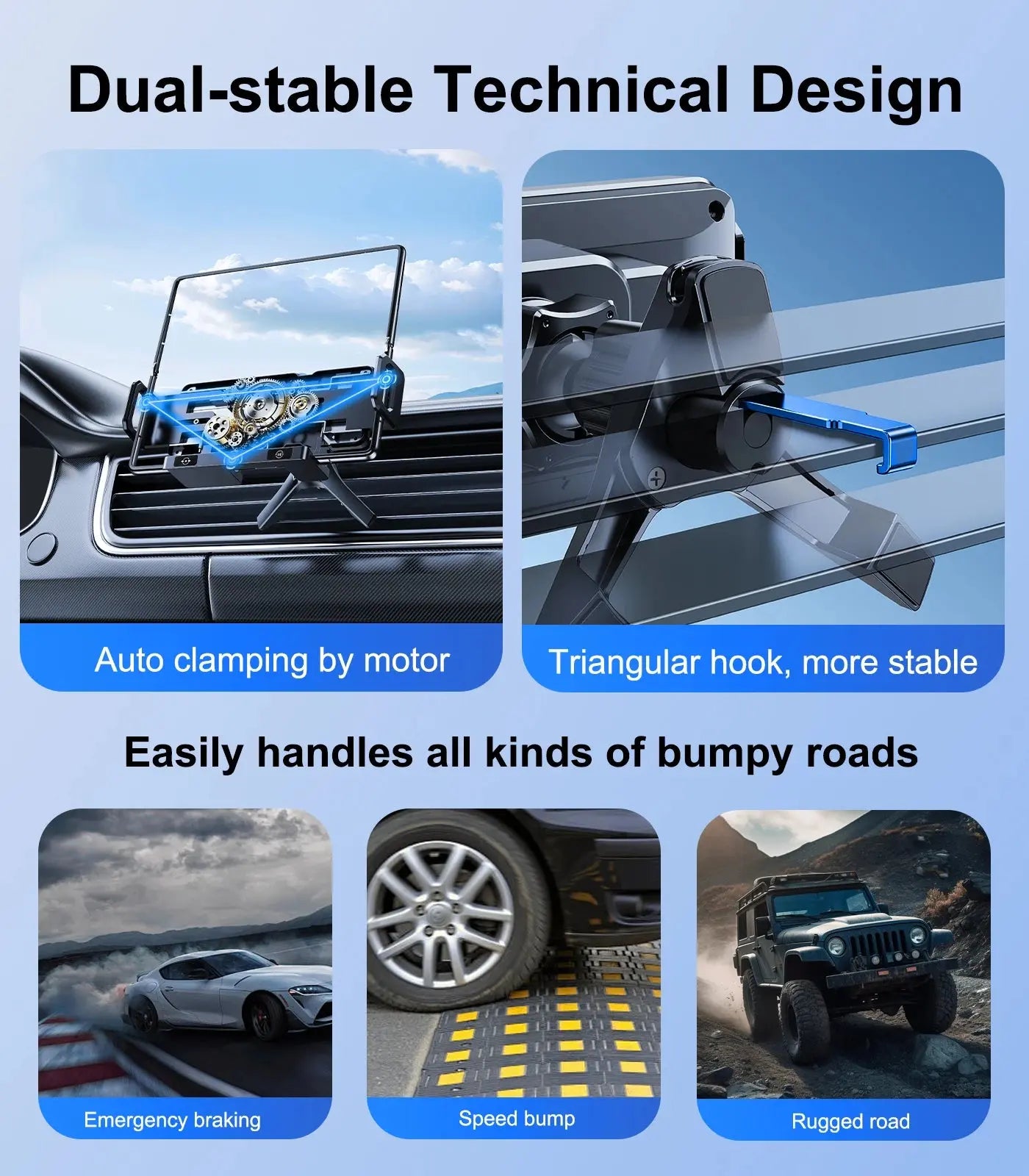 Hipacool Wireless Charger 15W Fold Screen Phone Stand Fast Charging Car Air Vent Phone Holder for Samsung Fold 7 6 iPhone 17 16 - Magic Remotes