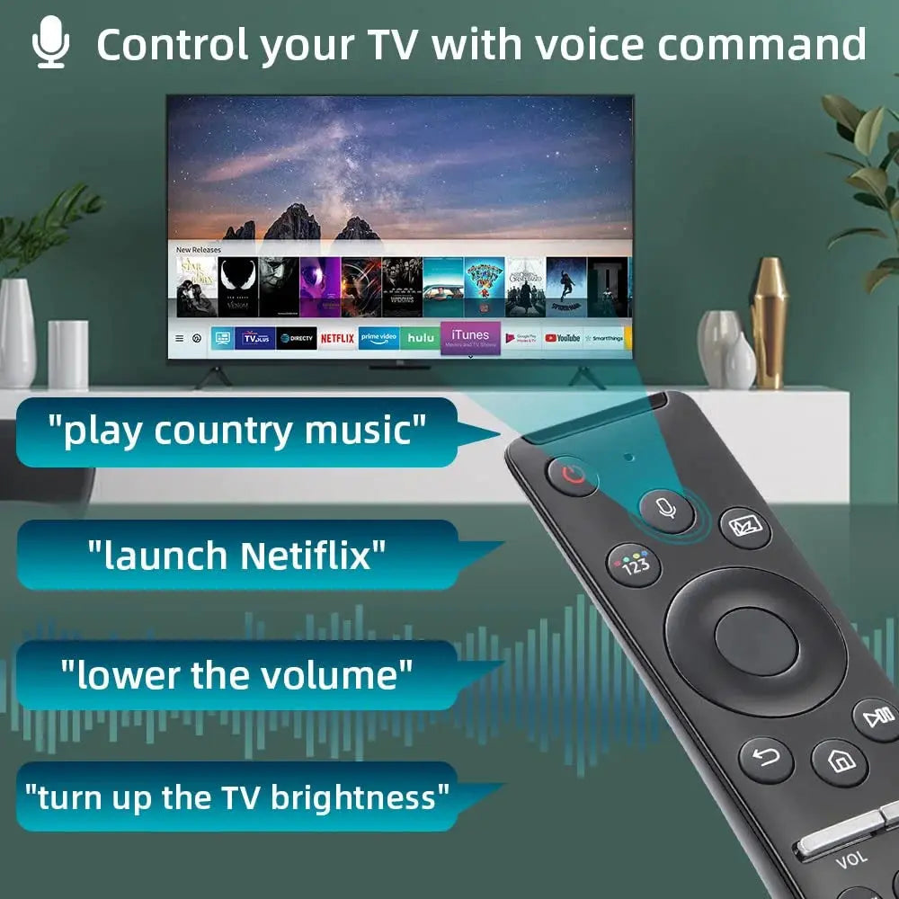 BN59-01330B 01312B Voice Remote Control for Samsung Smart TV LED QLED 4K 8K UHD HDR with Netflix, Prime Video,Rakuten TV Button Magic Remotes