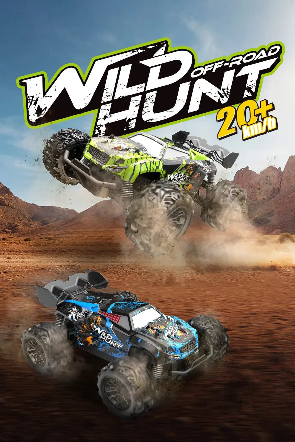 1:20 Off Road RC Car 2.4G Radio Remote Control Cars RTR High Speed Climbing Drift Remote Control Monster Truck Toys for Children - Magic Remotes