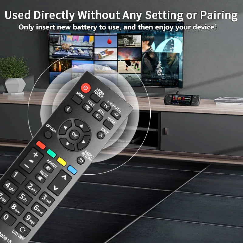 N2QAYB000815 Replacement Remote for Panasonic TV | Compatible with TX-L39B6E, TX-L42B6E, TX-L50EM6B & More LED/LCD Models