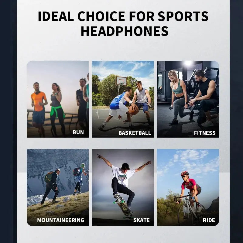 B8 True Bone Conduction Earphones Bluetooth 5.3 Sports Wireless Headphones Ear Hook IPX5 Waterproof Headset for Running Driving Magic Remotes