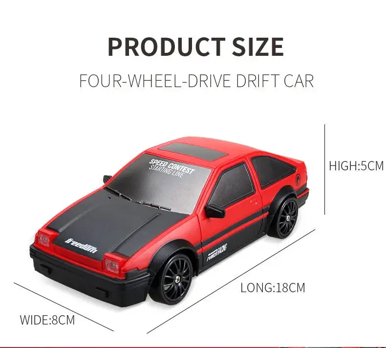 RC Drift Car 4WD Remote Control High Speed Racing Vehicle with LED Lights 2.4GHz Radio 4x4 Off-Road Truck Toy for Children Kids Magic Remotes