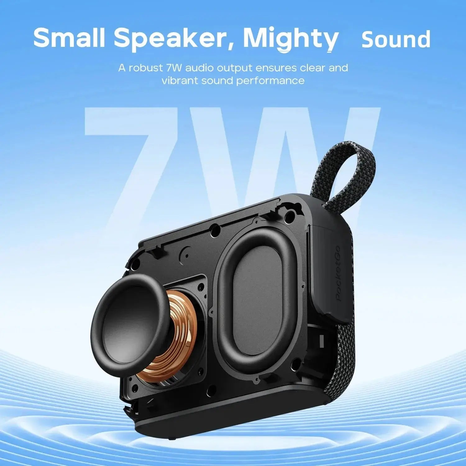 Tribit PocketGo Portable Bluetooth Speaker IP68 Waterproof BT 6.0 Built-in Mic TWS App EQ for Outdoor, Pool Party, Camping, Travel - Magic Remotes
