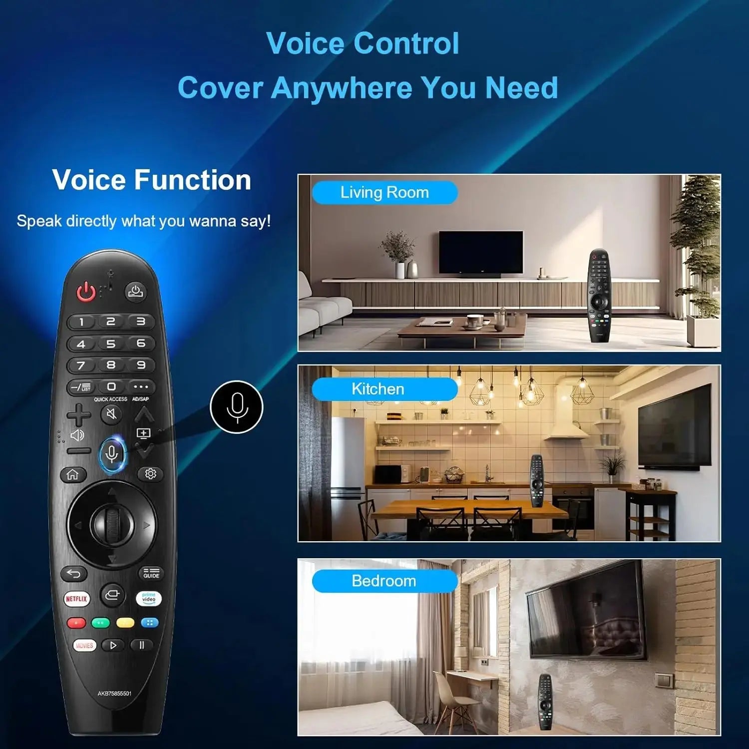 NEW AN-MR20GA AKB75855501 with Voice and Pointer Function remote control for LG Smart TV  for Many LG Models Magic Remotes