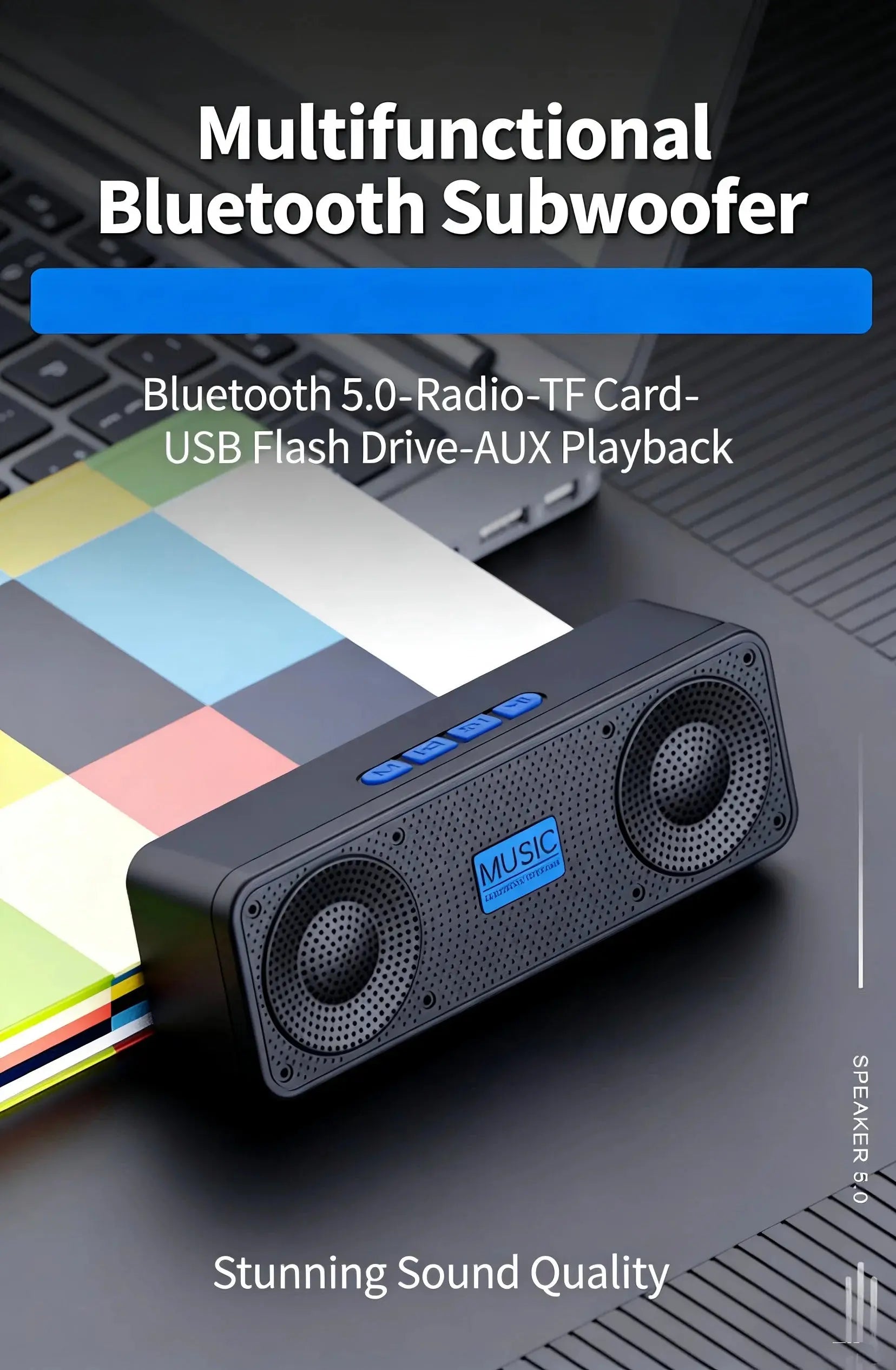 S18 Wireless Bluetooth Speaker Portable Subwoofer Stereo Sound FM Radio Outdoor Loudspeaker for Phone PC Magic Remotes
