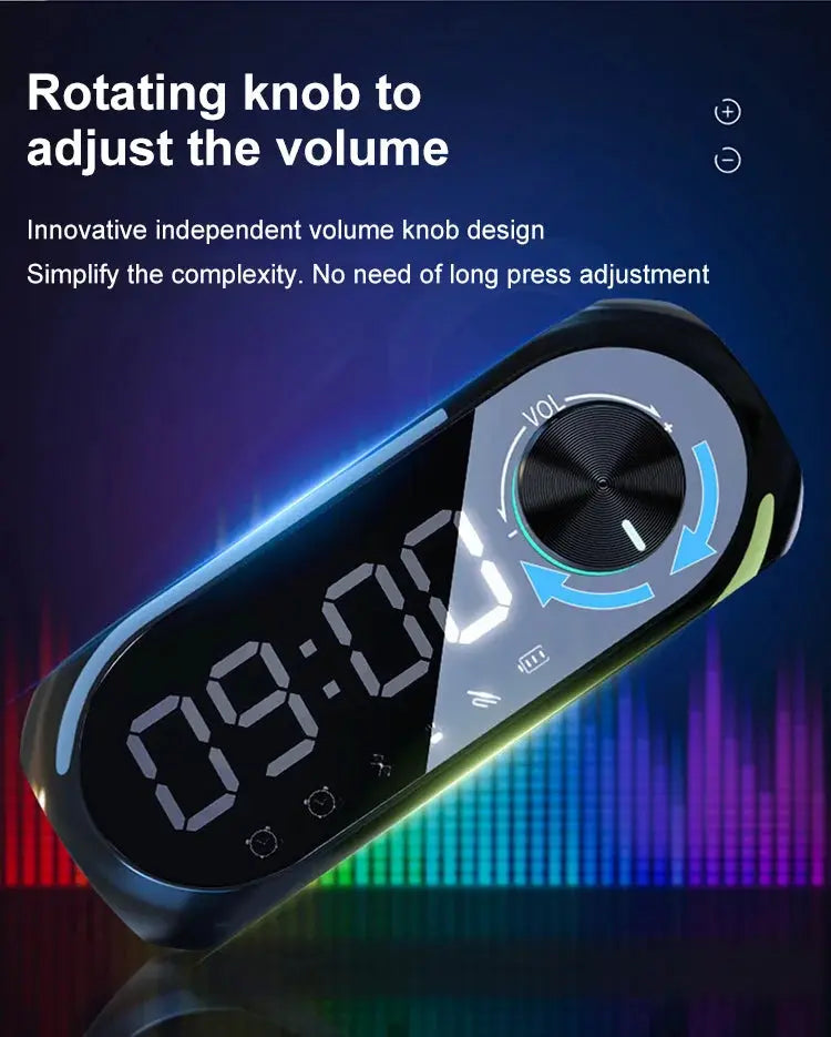 Alarm Clock Radio FM Bluetooth Speaker Portable Subwoofer Caixa De Som Sound Box Music Wireless Mini Woofers Bocina Lamp Column Magic Remotes