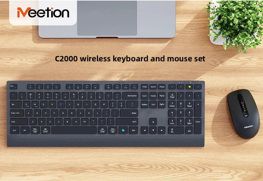Dual-mode 2.4G Wireless Keyboard Mouse Combo Mute Rechargeable Keyboard Mouse Set With Multi-Function Keys for Windows PC Gamer Magic Remotes