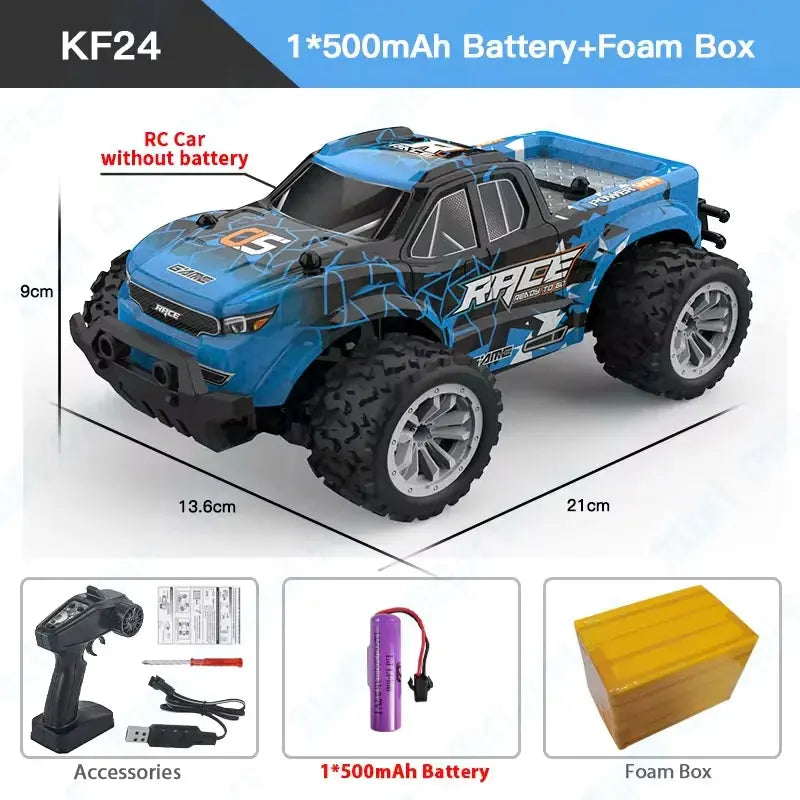ZWN 1:16/1:20 2.4G Model RC Car With LED Light 2WD Off-road Remote Control Climbing Vehicle Outdoor Cars Toy Gifts for Kids Magic Remotes
