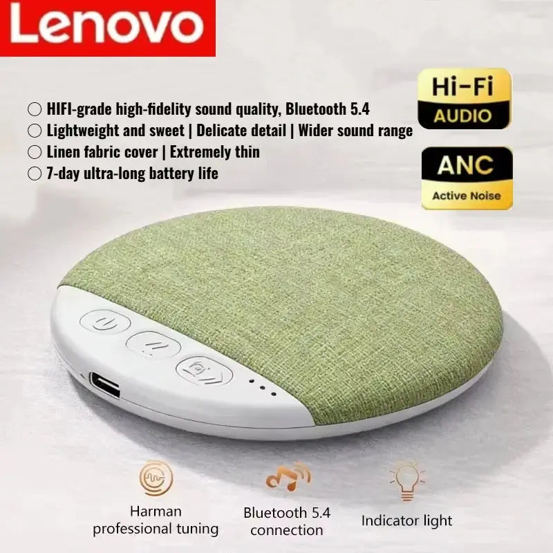 Lenovo New Sleeping Bluetooth Speaker Mini Nature Sound White Noise Soundbar Wireless MP3 Music Player Ultra Thin Timed SpeakerS Magic Remotes
